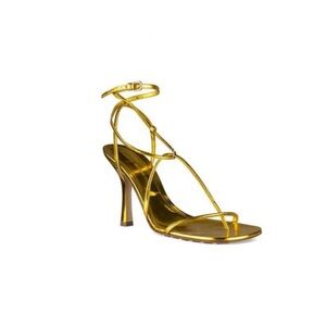 Bottega Veneta Metallic Leather Sandals Gold - NIB - Never Worn - Gold